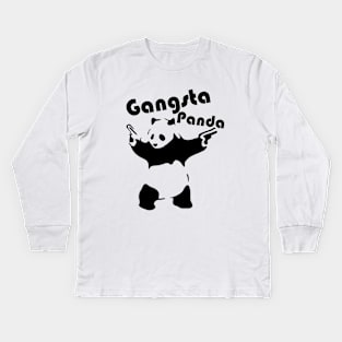 Gangsta panda Kids Long Sleeve T-Shirt